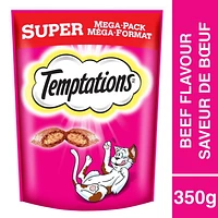 Temptations Hearty Beef Flavour Soft & Crunchy Adult Cat Treats, 350g