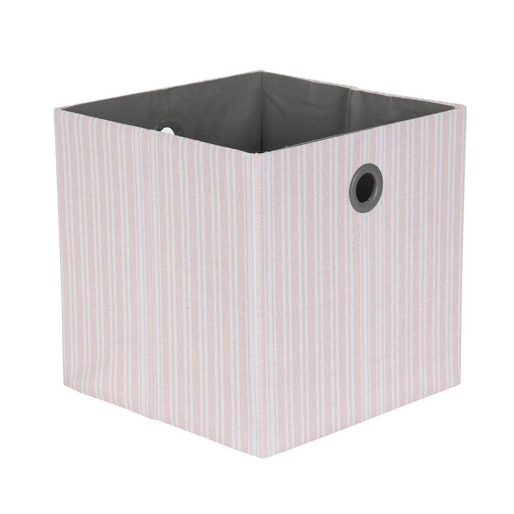 Hometrends Pink Stripes Storage Tote