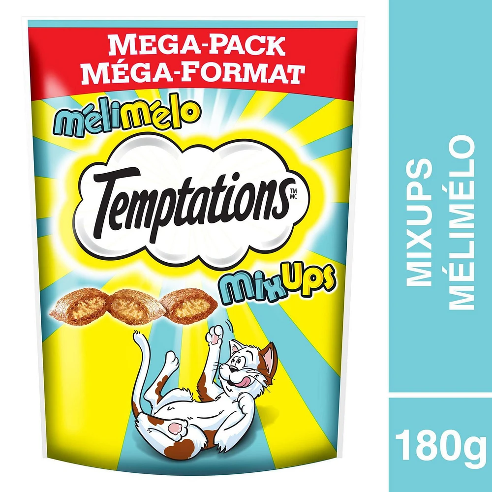 Temptations Tuna, Salmon & Shrimp Flavour Soft & Crunchy Mix-Ups Adult Cat Treats, 180g