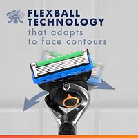 Rasoir Gillette Fusion5 ProGlide pour hommes, 1 manche de rasoir de rechange, manche de rasoir Flex-pivot et lame de précision pour hommes