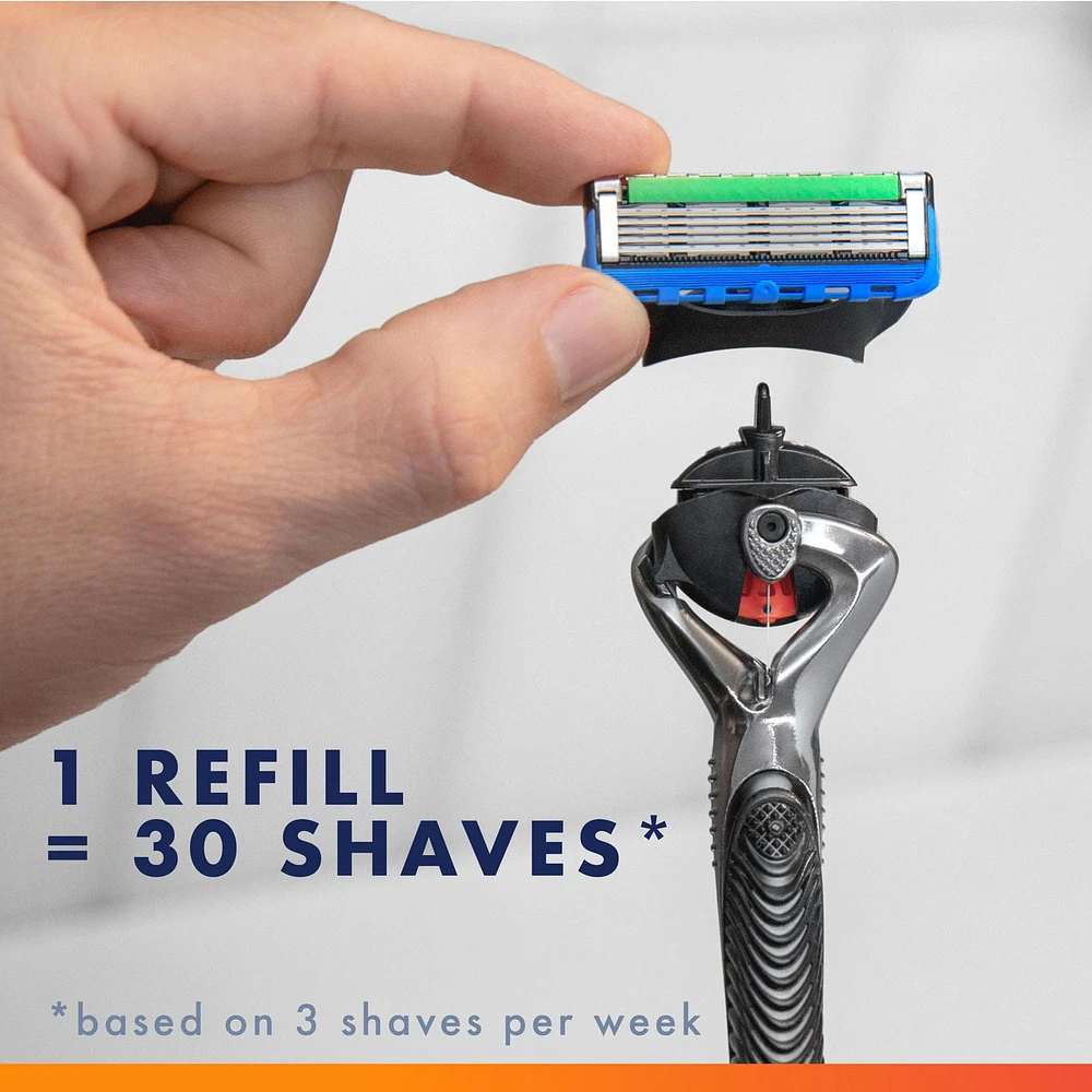 Rasoir Gillette Fusion5 ProGlide pour hommes, 1 manche de rasoir de rechange, manche de rasoir Flex-pivot et lame de précision pour hommes