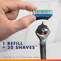 Rasoir Gillette Fusion5 ProGlide pour hommes, 1 manche de rasoir de rechange, manche de rasoir Flex-pivot et lame de précision pour hommes