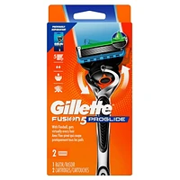 Rasoir Gillette Fusion5 ProGlide pour hommes, 1 manche de rasoir de rechange, manche de rasoir Flex-pivot et lame de précision pour hommes