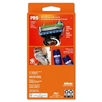 Rasoir Gillette Fusion5 ProGlide pour hommes, 1 manche de rasoir de rechange, manche de rasoir Flex-pivot et lame de précision pour hommes