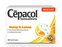 Cepacol® Sensations Honey and Lemon, Sore Throat  Lozenges, 36 count