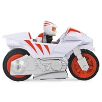 PAW Patrol, Moto Pups Wildcat’s Deluxe Pull Back Motorcycle Vehicle with Wheelie Feature and Figure