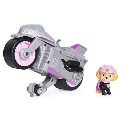 PAW Patrol, Moto Pups Skye’s Deluxe Pull Back Motorcycle Vehicle with Wheelie Feature and Figure