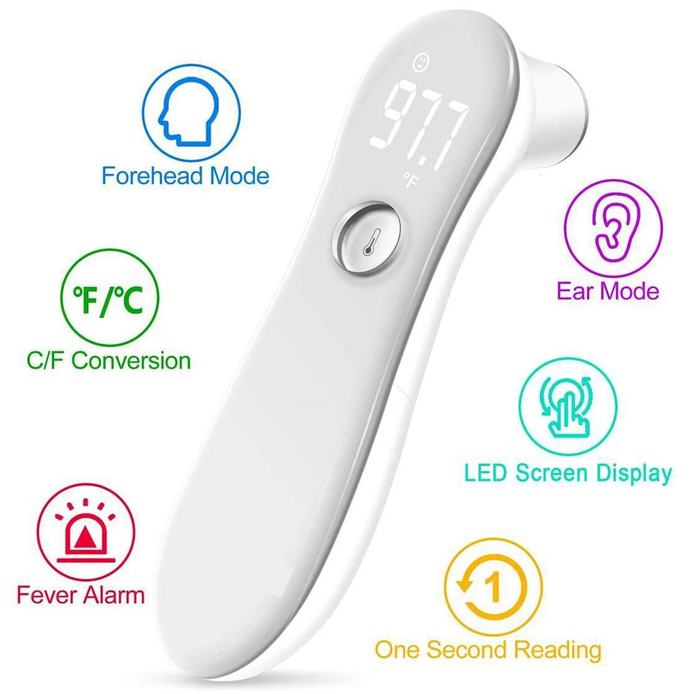 Thermomètre infrarouge pour le front et les oreilles wellworks ™ Aidez à protéger toute la famille.