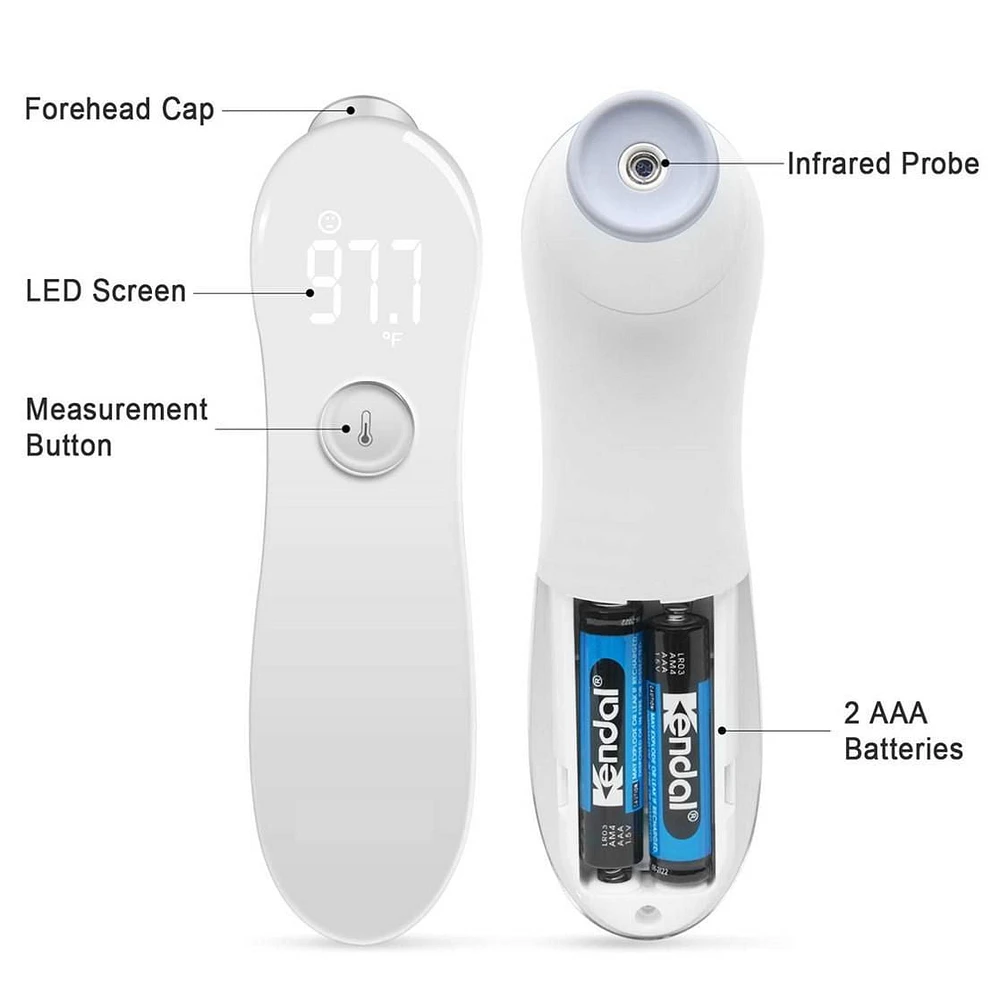 Thermomètre infrarouge pour le front et les oreilles wellworks ™ Aidez à protéger toute la famille.