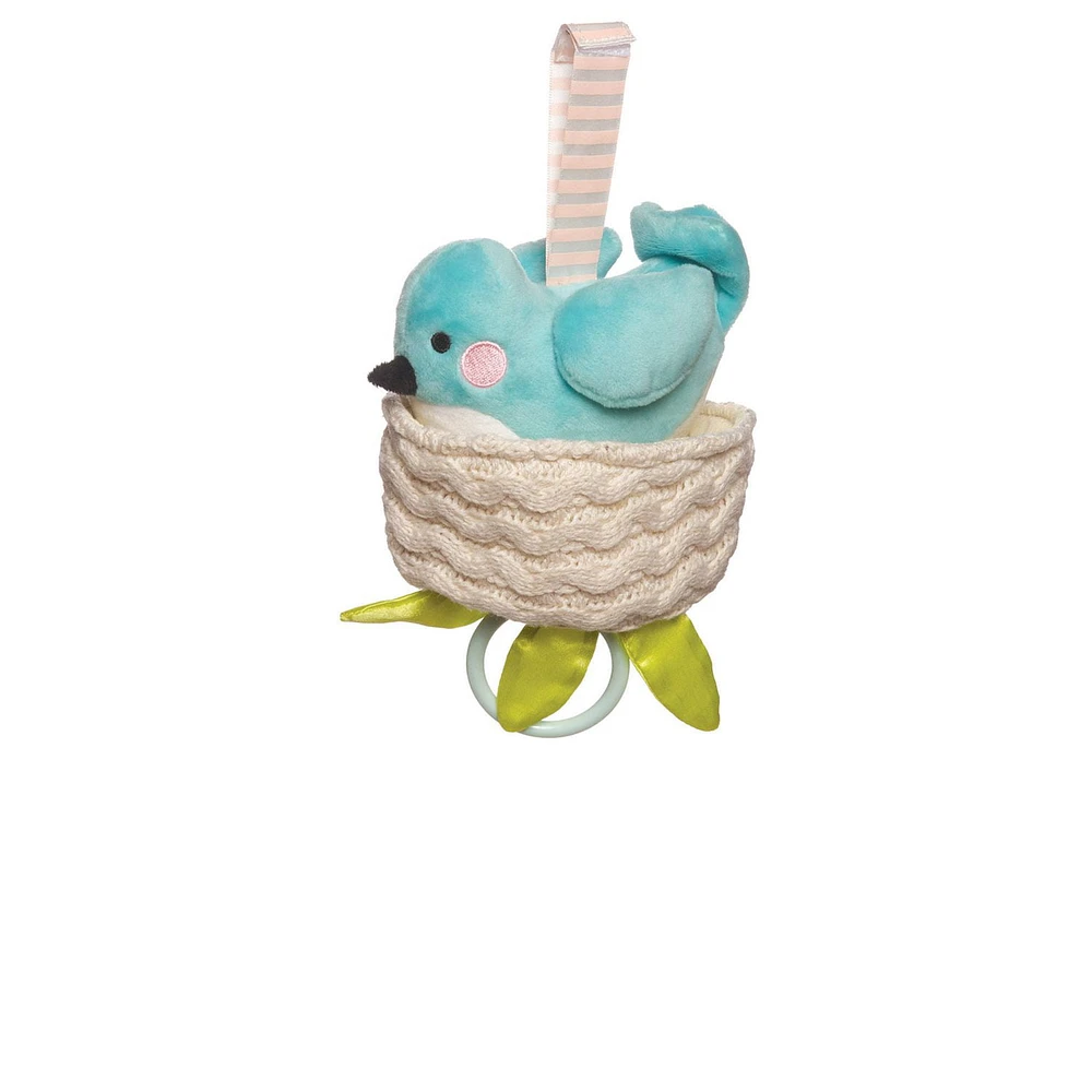 Manhattan Toy Lullaby Bird Pull Musical Crib And Baby Toy