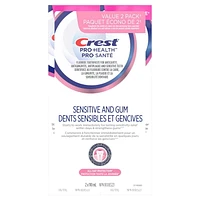 Dentifrice Crest Pro-Santé Dents sensibles et gencives Protection toute la journée, dentifrice au fluorure antibactérien et contre la carie, éprouvé en clinique, dentifrice pour dents sensibles, 2X110mL 220ML