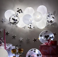 Silver and White Confetti Balloons 15Pk