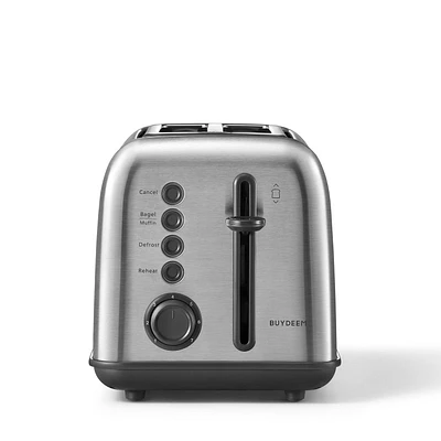 Stainless Steel 2-Slice Retro Toaster DT620, Bagel and Muffin Function, 7-Shade Settings.