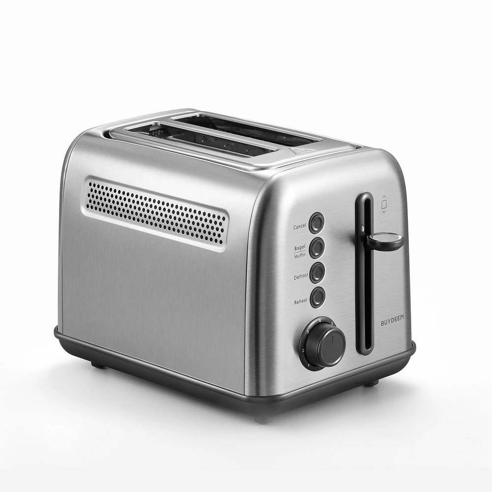 Stainless Steel 2-Slice Retro Toaster DT620, Bagel and Muffin Function, 7-Shade Settings.