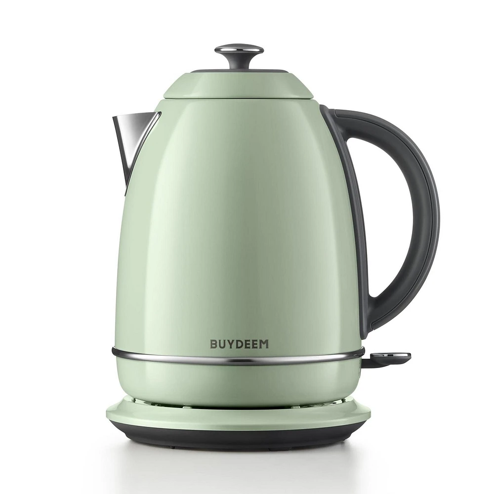 BUYDEEM K640 1.7L Stainless Steel Electric Tea Kettle with Auto Shut-Off and Boil Dry Protection.