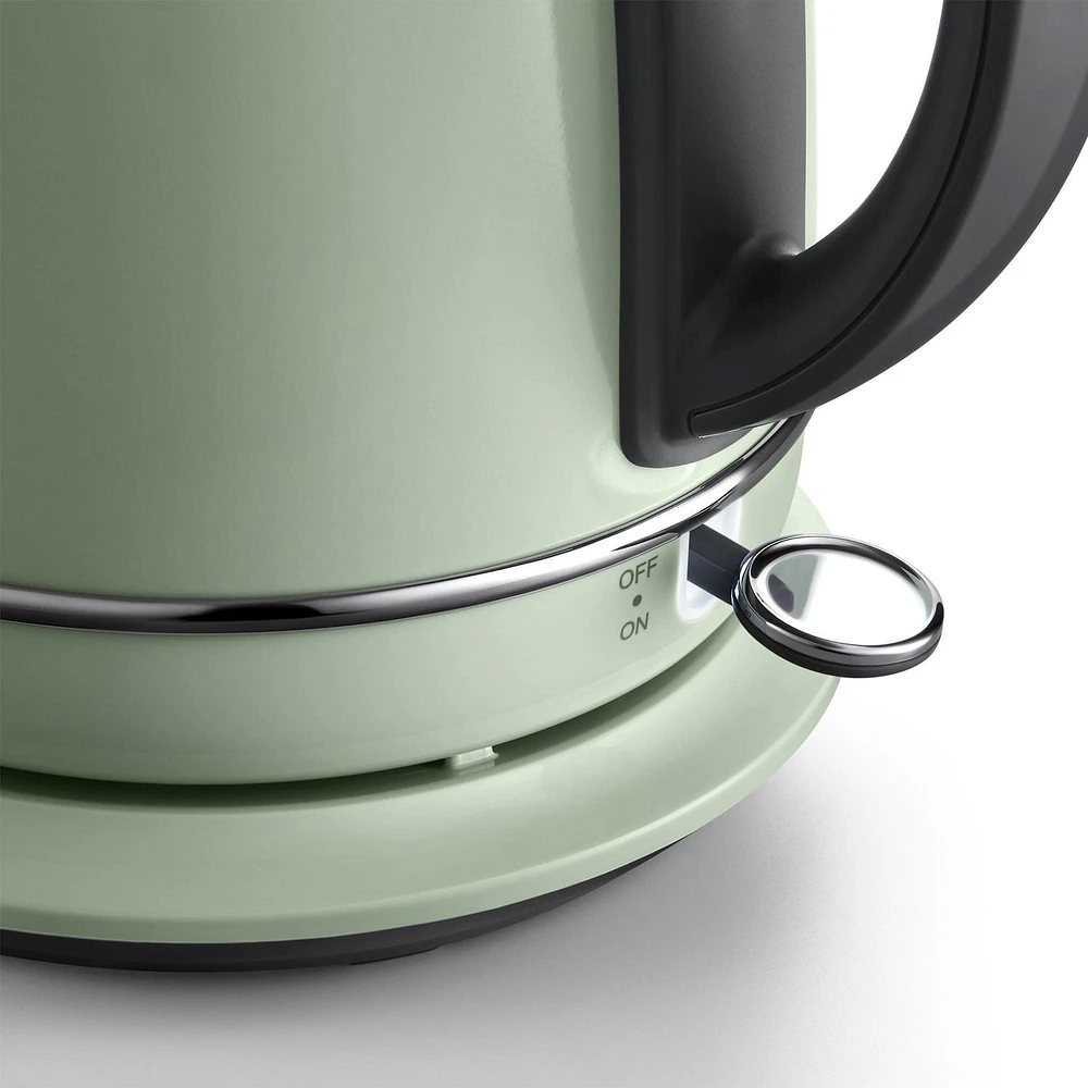 BUYDEEM K640 1.7L Stainless Steel Electric Tea Kettle with Auto Shut-Off and Boil Dry Protection.