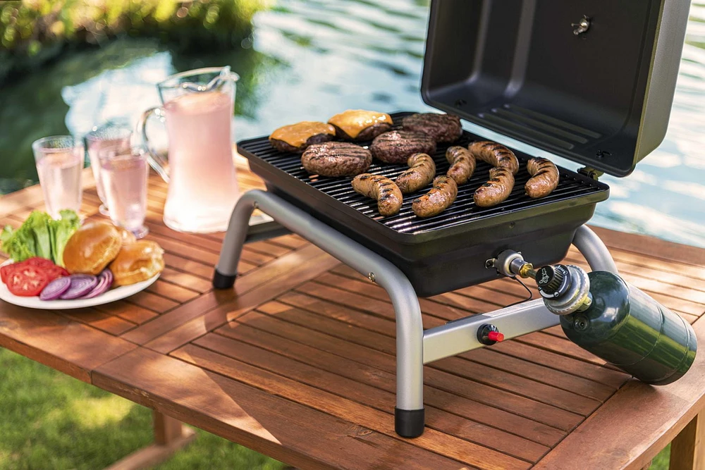 1-Burner Portable Propane Gas Grill in Black