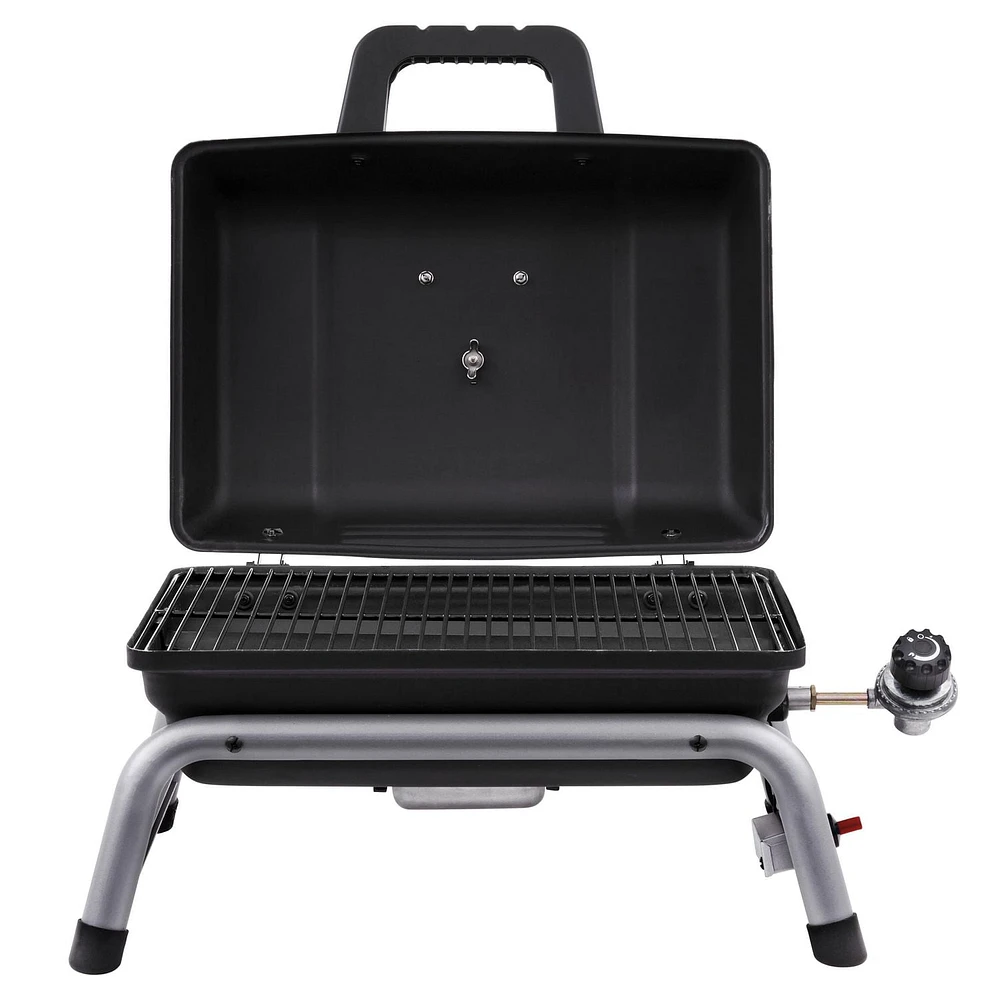 1-Burner Portable Propane Gas Grill in Black