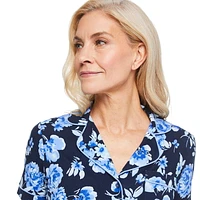 Pyjama 2 pièces avec haut à col cranté Iyla pour femmes Tailles TP–TTG