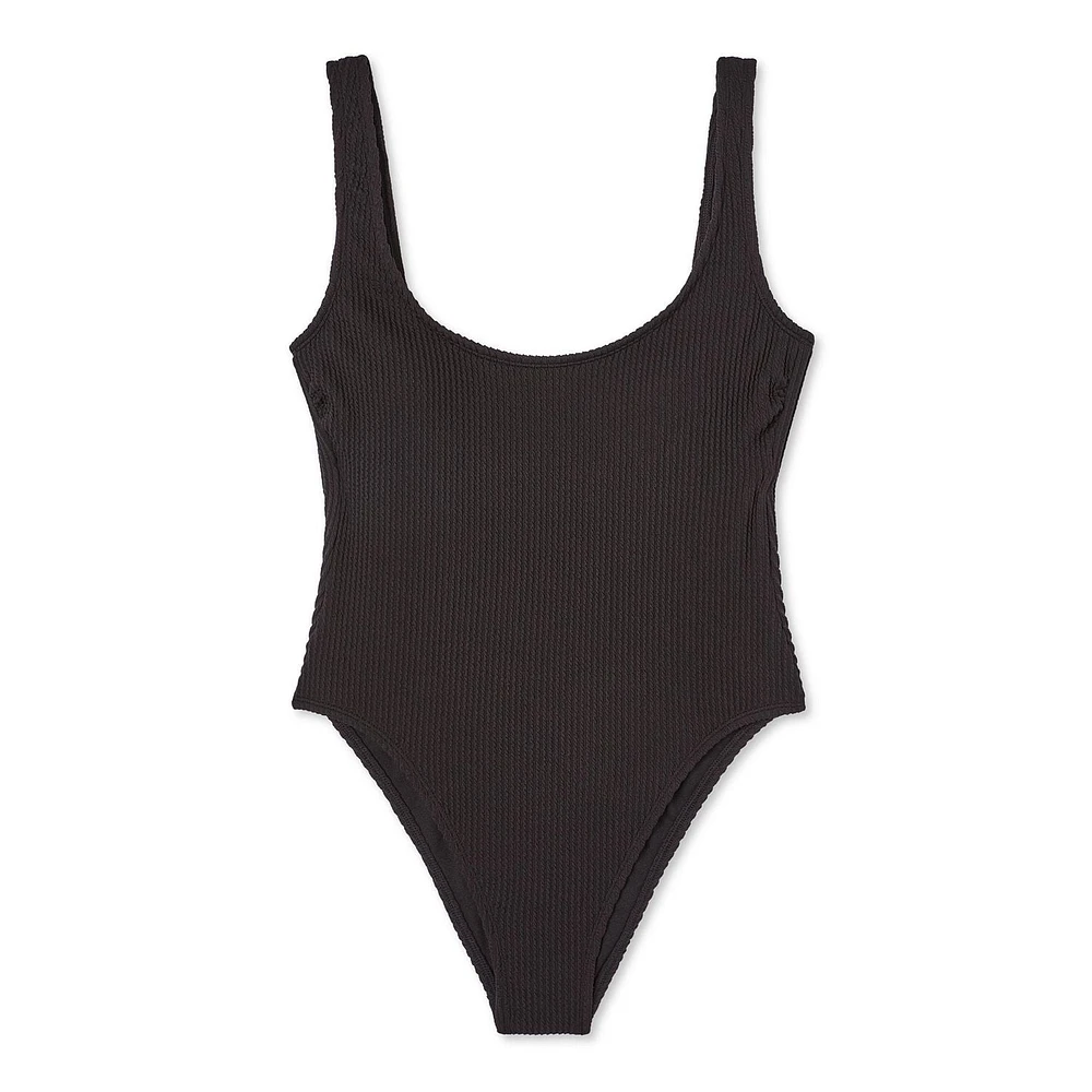 No Boundaries Women's Scoop Neckline Swimsuit
