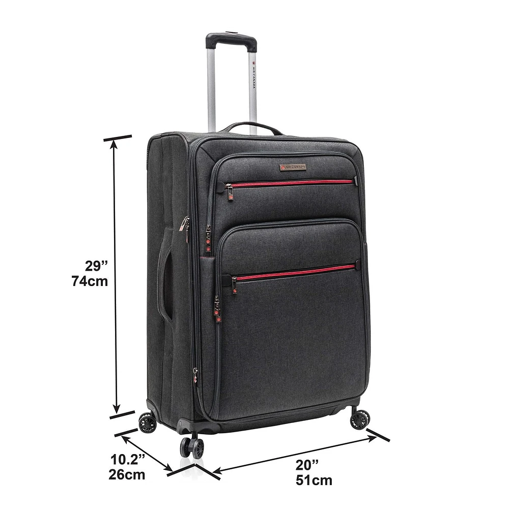 Air Canada 28" Spinner Suitcase, Softside Expandable luggage