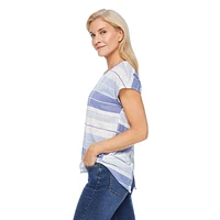 T-shirt avec boutons dans le dos Iyla pour femmes