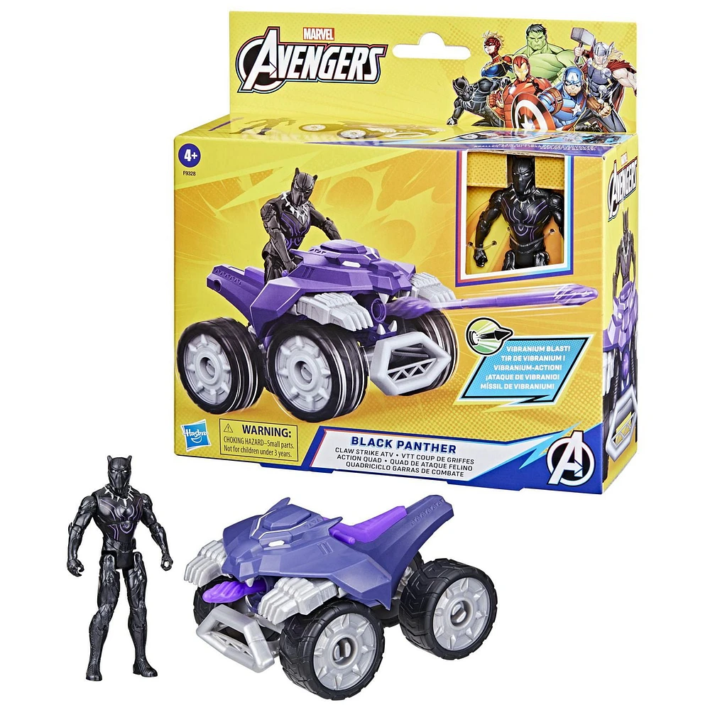 Marvel Avengers Epic Hero Series Black Panther Claw Strike ATV, Ages 4 and up.