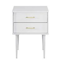 Manor Park Modern 2 Drawer Nightstand and Side Table with Storage  - Multiple Finishes