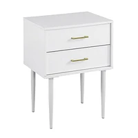 Manor Park Modern 2 Drawer Nightstand and Side Table with Storage  - Multiple Finishes