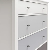 Multi-Colored 4 Drawer Dresser, White and Gray