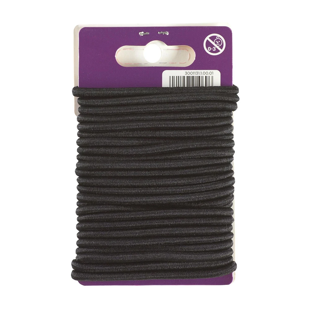 Goody Ouchless elastne juukseside - 24 Ct - must - 4MM Goody Elastik
