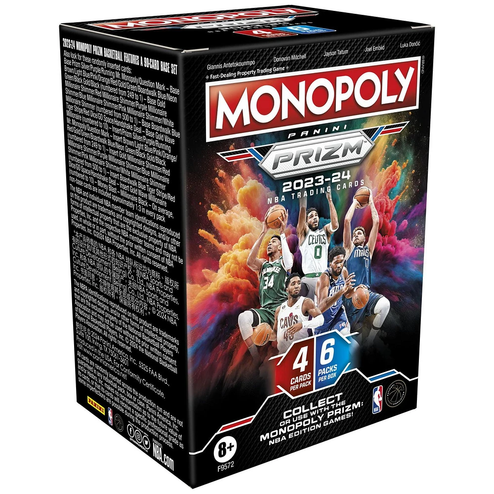 Monopoly Prizm: 2023-24 NBA Trading Cards Booster Box, For Monopoly Prizm: NBA Edition Games