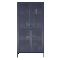 Channing Tall 2 Door Storage Cabinet-Mesh Metal Locker, Kelly Green