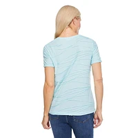 T-shirt à motif ondulé Iyla pour femmes