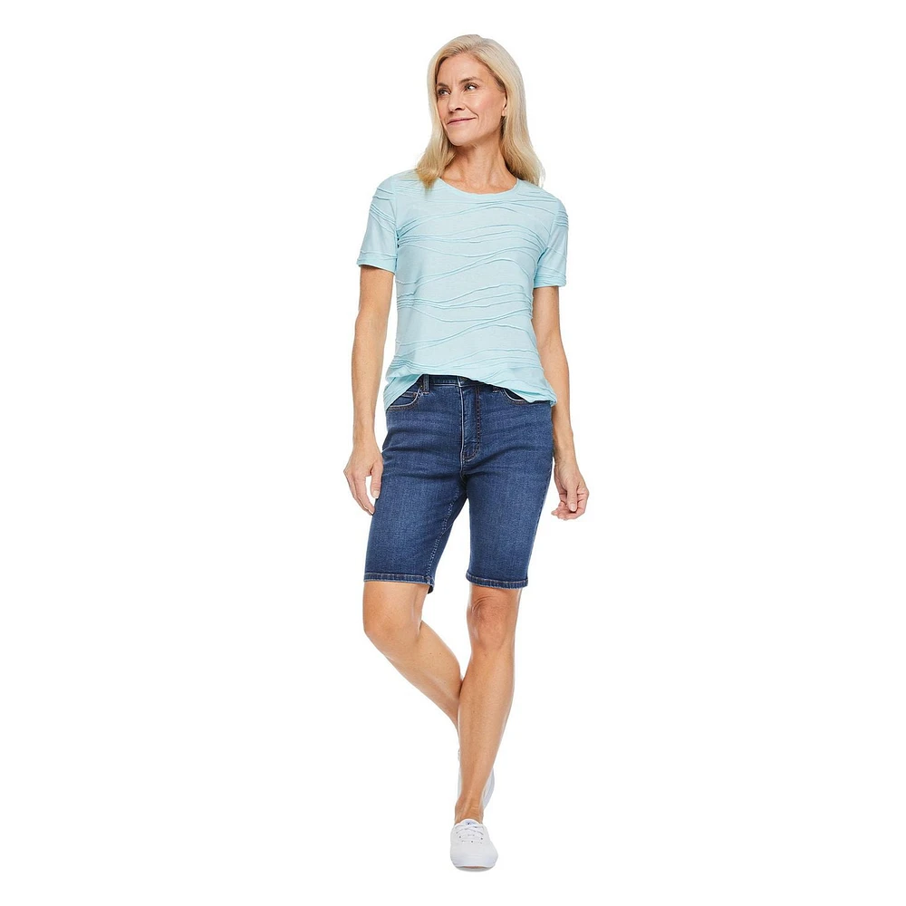 T-shirt à motif ondulé Iyla pour femmes