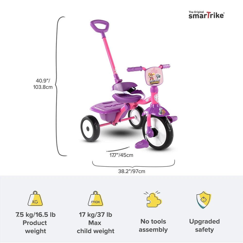 smarTrike Paw Patrol 2 in 1 Folding Fun Skye and Everest Trike Purple, ST PP Purple