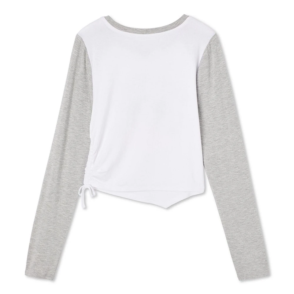T-shirt à imprimé graphique avec ourlet asymétrique My Sister’s Closet pour filles