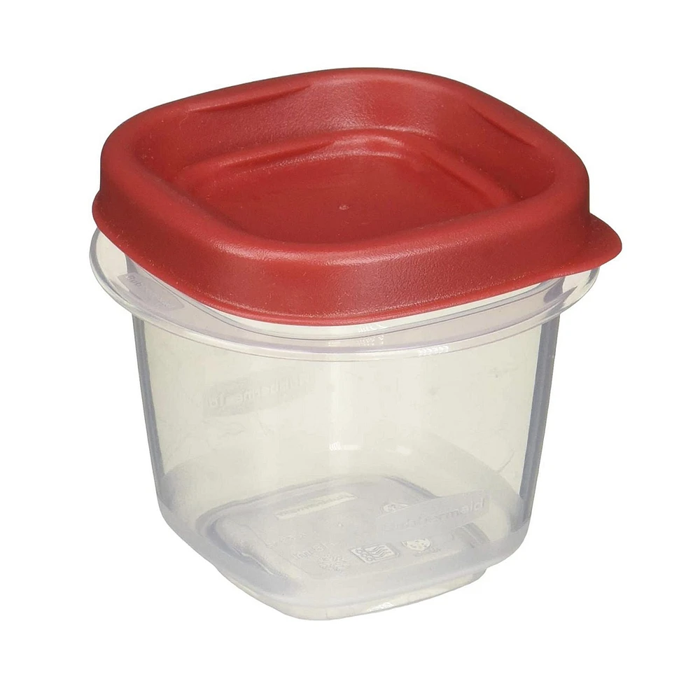 Rubbermaid TakeAlongs Small Square Food Storage Containers, 118 mL, 6 Pack, 0.5 Cup