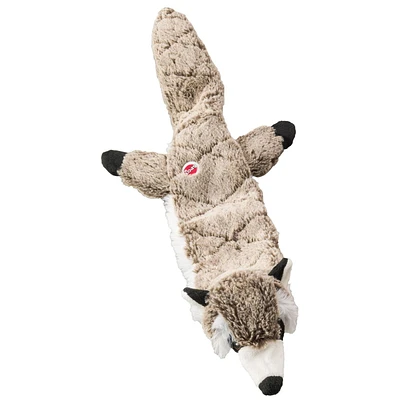 SPOT Skinneeez Extreme Quilted Raccoon Stuffing Free Plush Tug Dog Toy