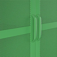 Channing Tall 2 Door Storage Cabinet-Mesh Metal Locker, Kelly Green