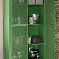 Channing Tall 2 Door Storage Cabinet-Mesh Metal Locker, Kelly Green