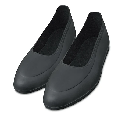 Moneysworth and Best City Classic Rubber Overshoes - Black 1 Pair, Waterproof, Finest Stretch,