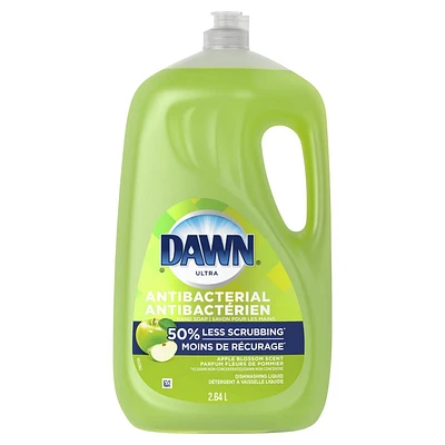 Dawn Ultra Antibacterial Dishwashing Liquid Dish Soap, Apple Blossom Scent, 2.64l