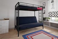 DHP Sammie Twin over Futon Metal Bunk Bed