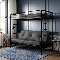 DHP Sammie Twin over Futon Metal Bunk Bed