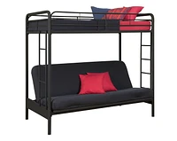 DHP Sammie Twin over Futon Metal Bunk Bed