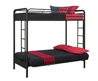 DHP Sammie Twin over Futon Metal Bunk Bed