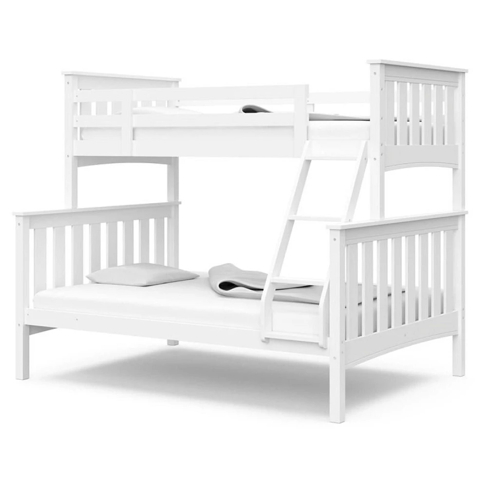 Noelle Twin/Full Bunk Bed, White