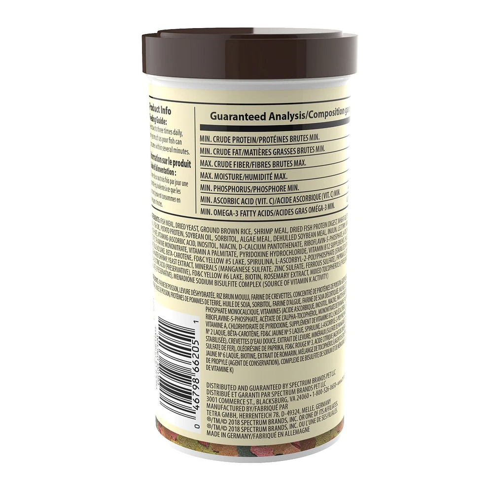 Flocons tropicaux TetraMin XL gros flocons, nourriture pour poissons 80 grammes