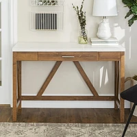 Manor Park Rustic Farmhouse Wood Computer Desk - Multiple Finishes